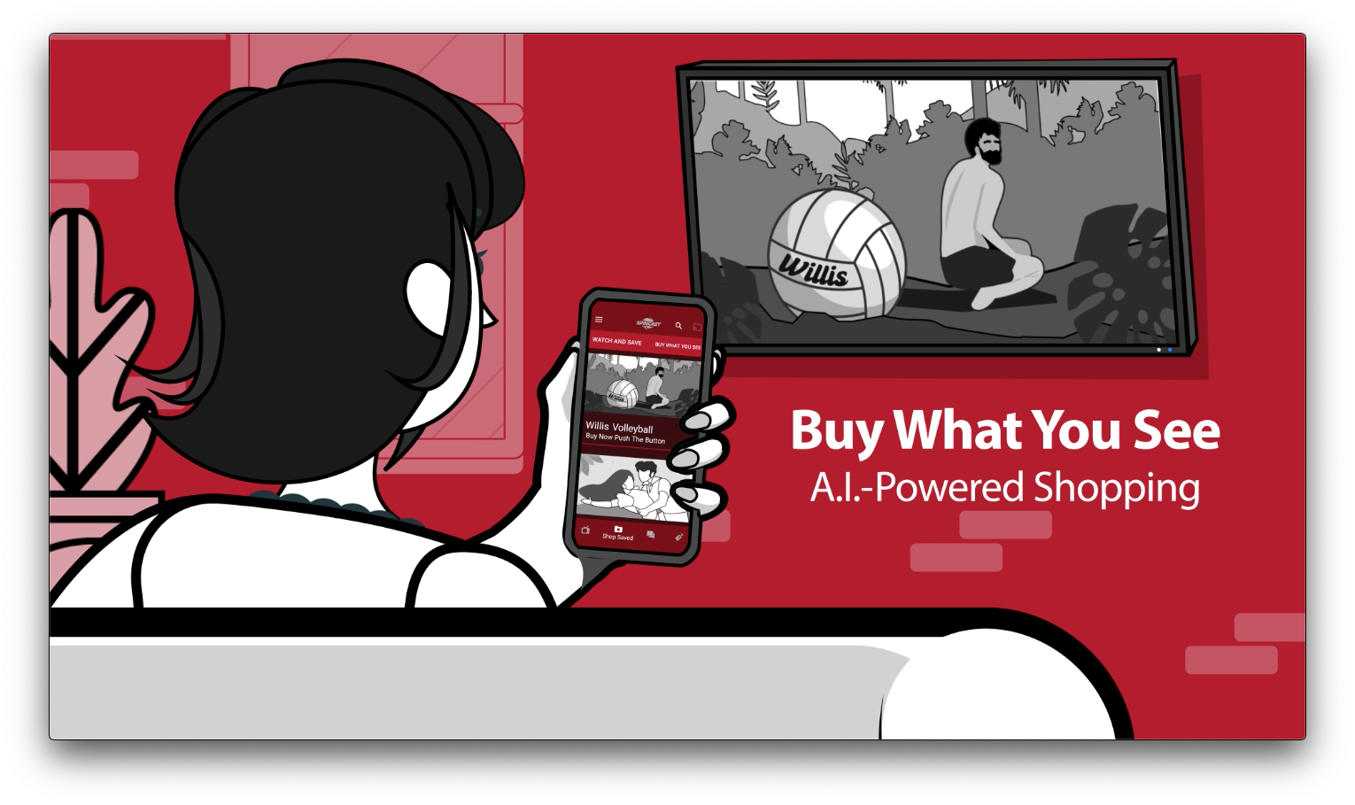 Spincast shoppable television
